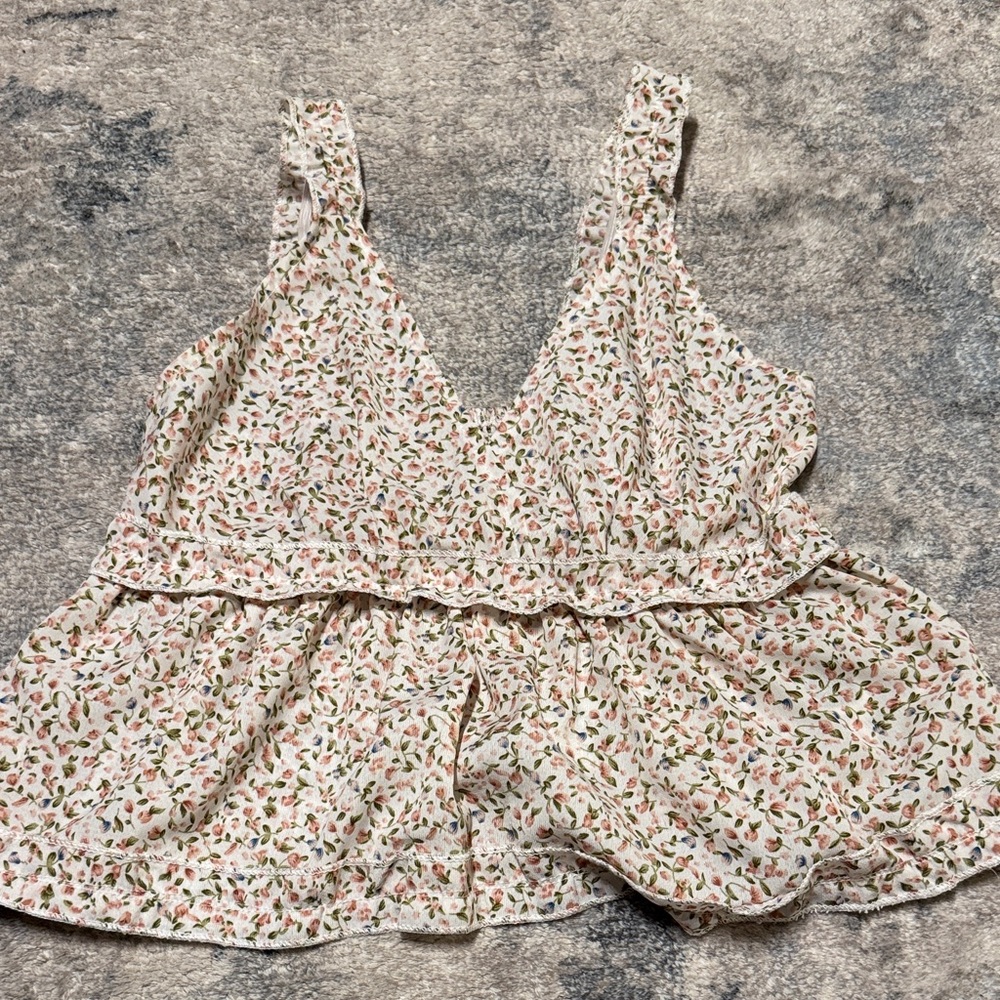 Floral Sleeveless Women's Top